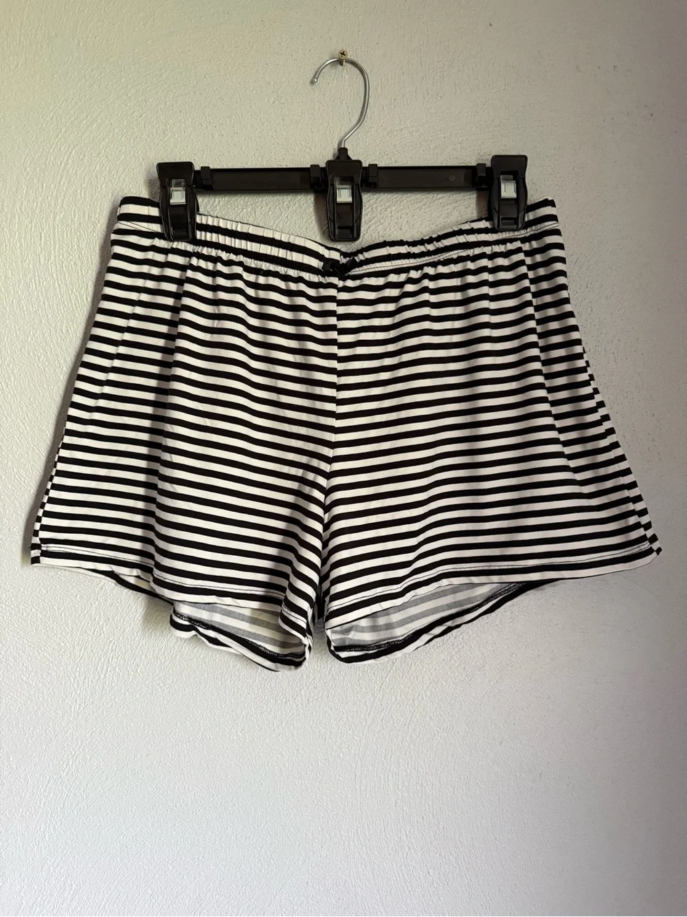 Cynthia Rowley Black and White Striped Sleep Shorts
